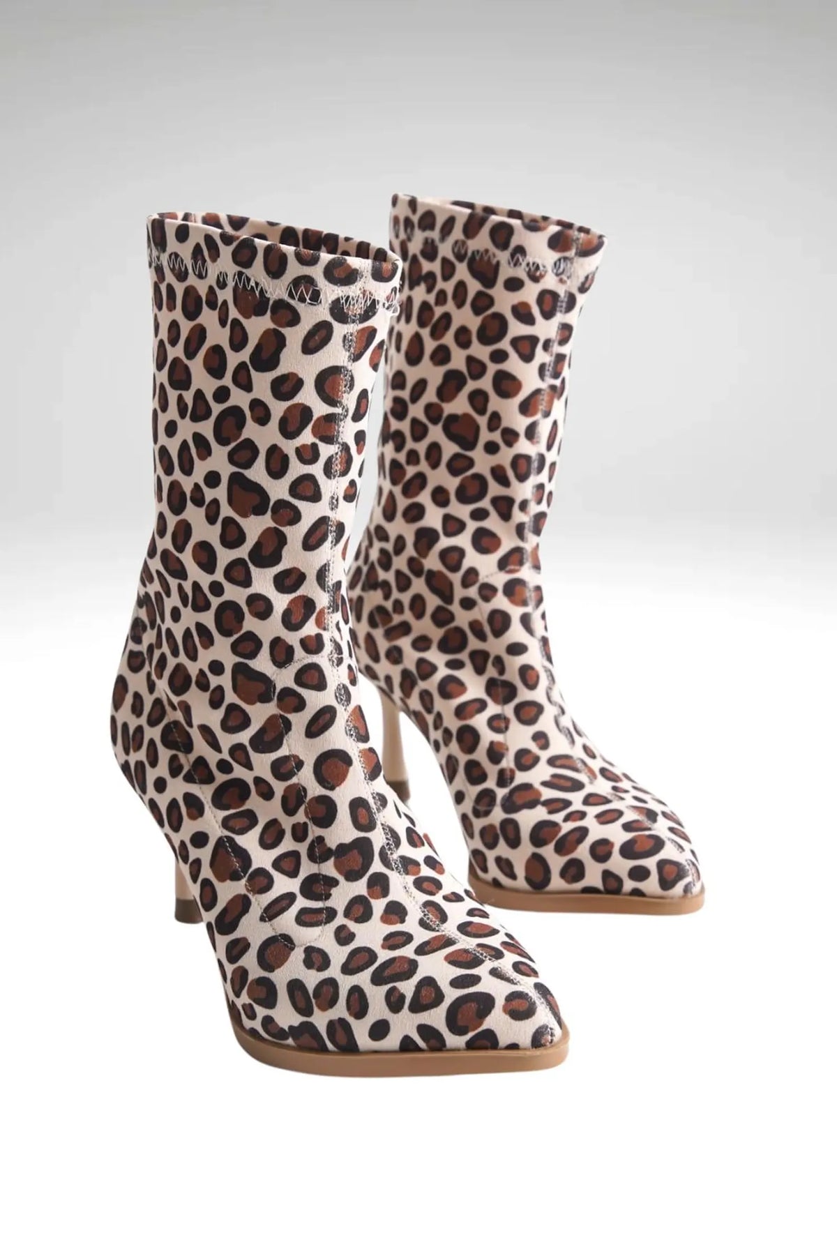 women boots with heels, leopard women boots,