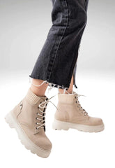 thick soled boots, Special Design Handmade Women's Boots