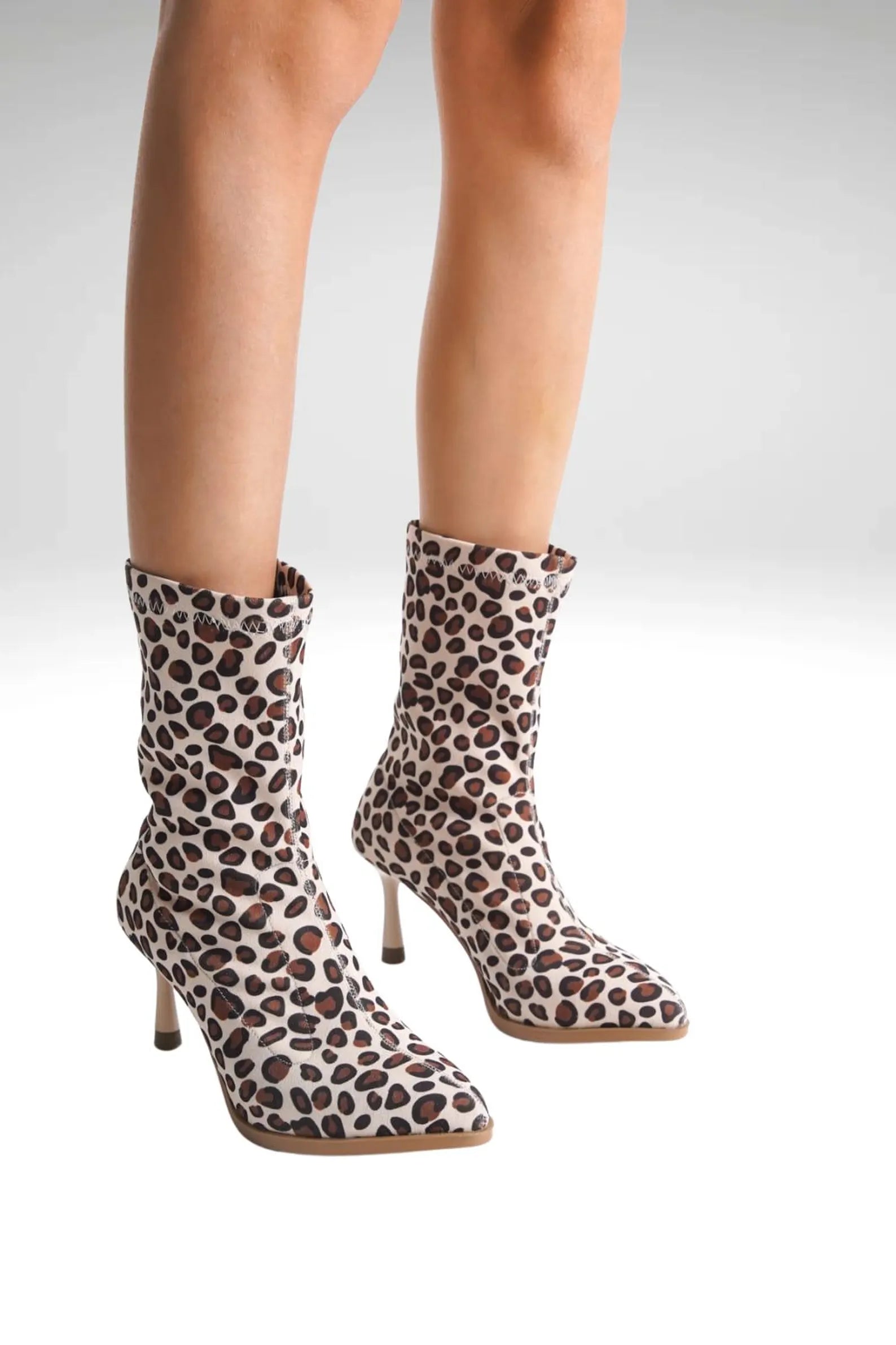 women boots with heels, leopard women boots,